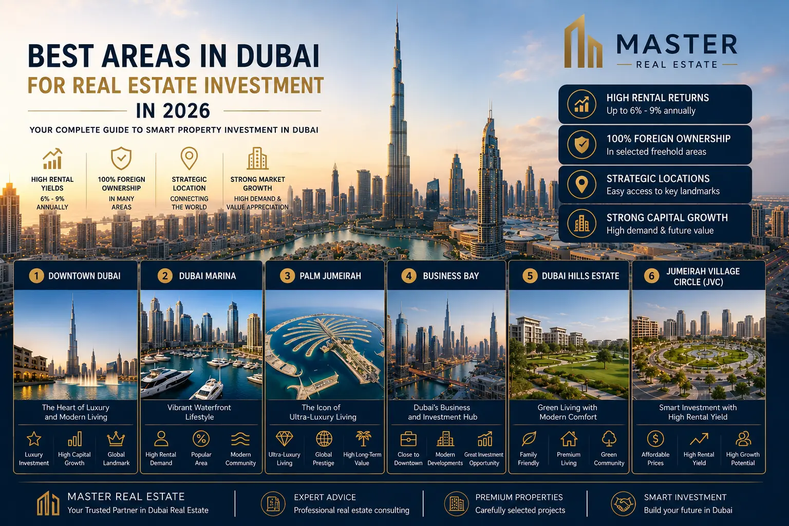 Best Areas in Dubai for Real Estate Investment in 2026