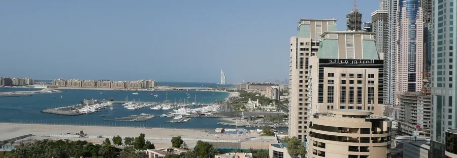 UAE family office decision: Dubai Marina skyline and waterfront