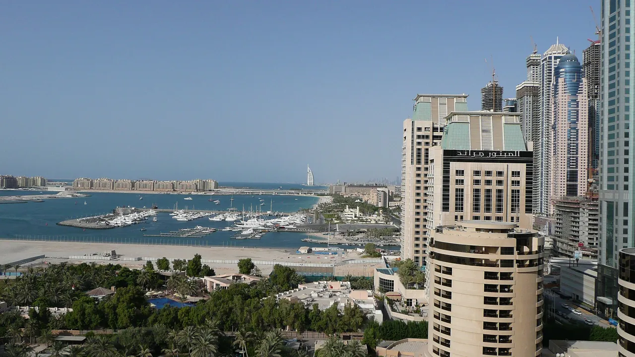 UAE family office decision: Dubai Marina skyline and waterfront