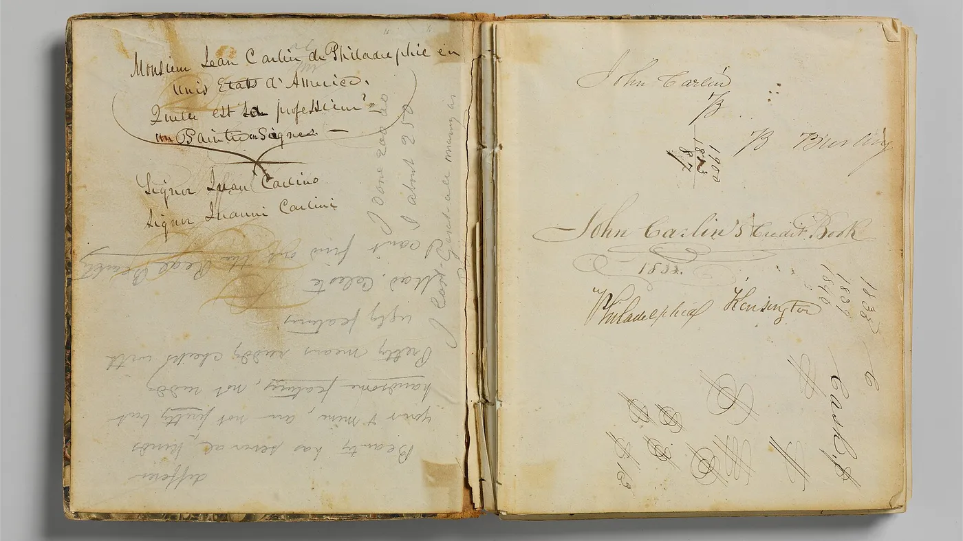 Old account book recording a UAE shareholder loan balance