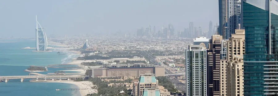 UAE VAT deregistration: Dubai skyscrapers and coastline