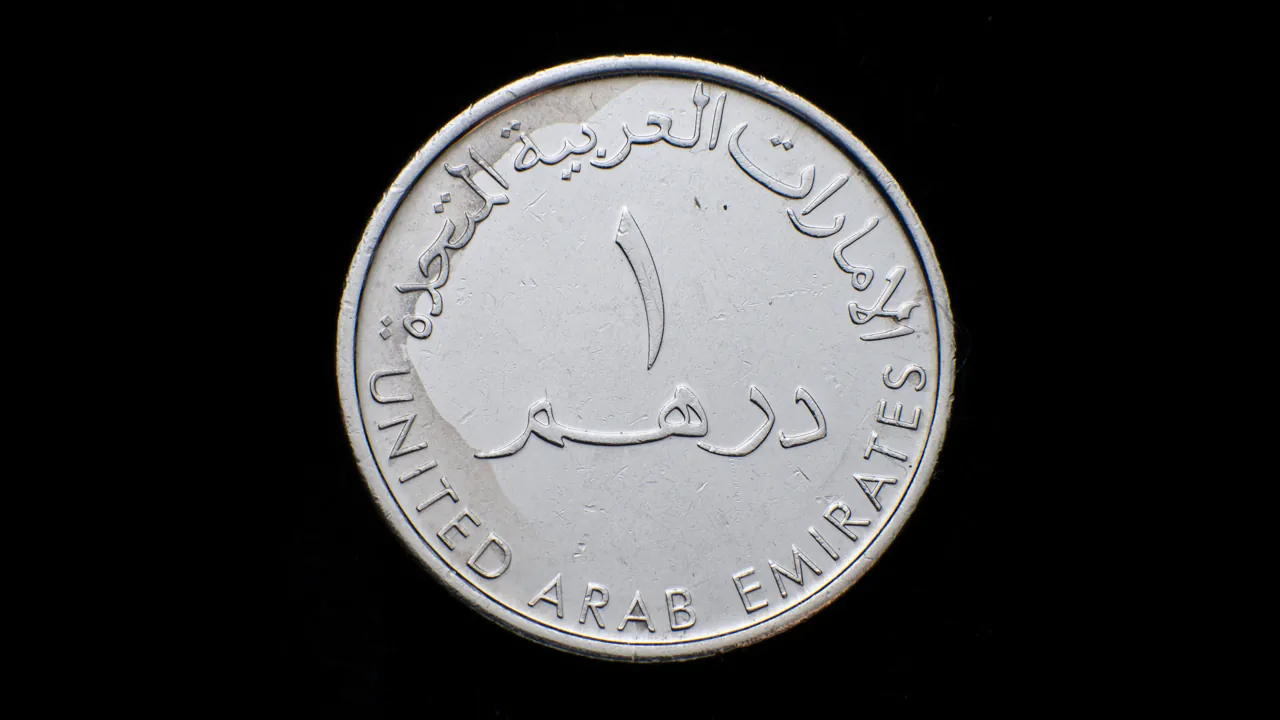 UAE Wage Protection System: a one-dirham coin, the currency in which most UAE salaries are paid
